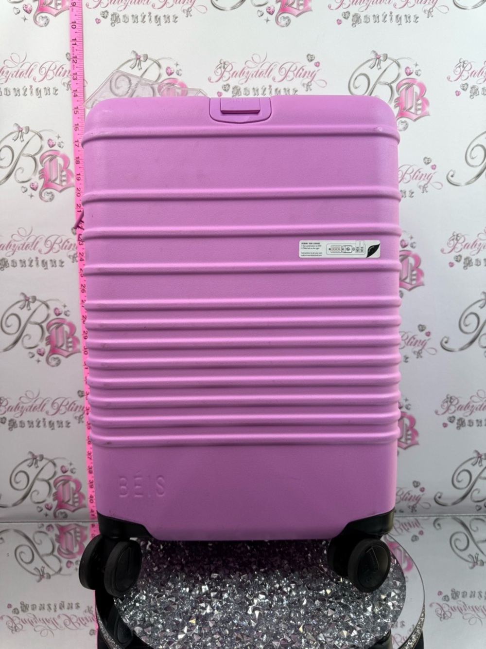 BEIS luggage carry on berry sherbet purple Pink Hard Shell Spinner Carry-On